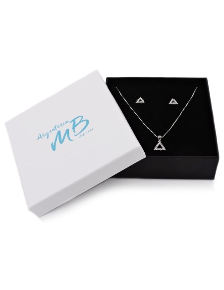 Triangle Necklace and Earrings Set 