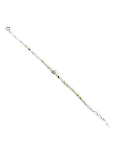 Sterling Silver Bracelet with Pearls and...