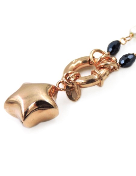 Bracciale Stella con Perle e Pietre Blu 