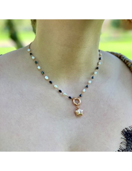 Bracciale Catena Donna in Argento 925 Rodiato con Ciondolo Doppio Cuore