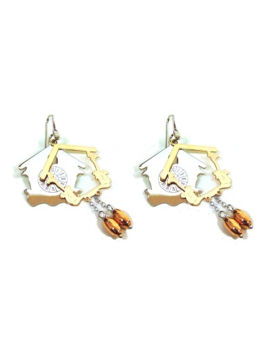 Sterling Silver Cuckoo Clock Earrings  
