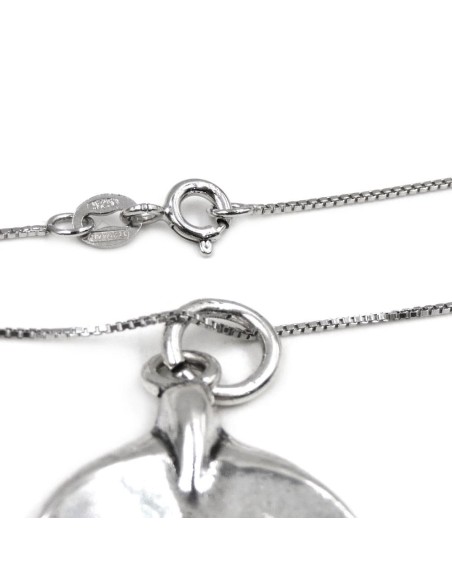 Sterling Silver Whale Tail Necklace 