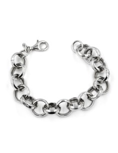 Bracciale Catena ad Anelli Spessi in Argento 925  