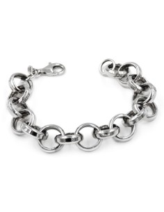 Bracciale Catena ad Anelli Spessi in Argento 925   2