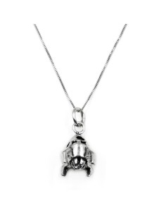 Sterling Silver Spaceship Necklace  2