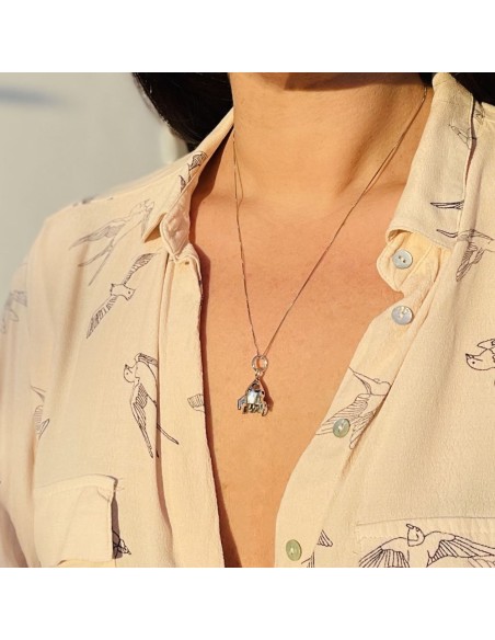 Sterling Silver Spaceship Necklace 