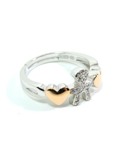 Anello Bebè Cuoricini in Argento Sterling 925...