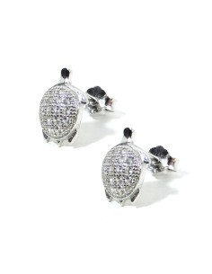 Orecchini Tartaruga Luna Farfalla in Argento 925 e Zirconi  2