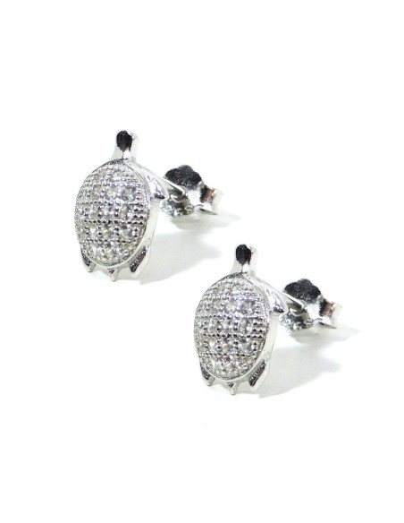 925 Sterling Silver Earrings with White Zircons 