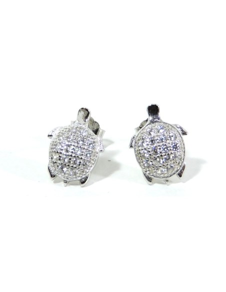 Orecchini Fiore in Argento 925 Con Zirconi Bianchi By Taitù