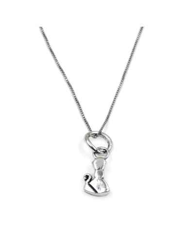 Bracciale Catena Donna in Argento 925 Rodiato...
