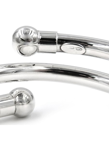 Bracciale Catena Donna in Argento 925 Rodiato Con Ciondolo Doppia Stella