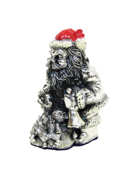 Babbo Natale con Campanella in Laminato Argento 