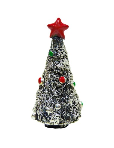 Christmas Tree Silver Plated Resin Sculpture 
