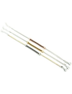 Bracciale in Argento 925 e Zirconi Neri