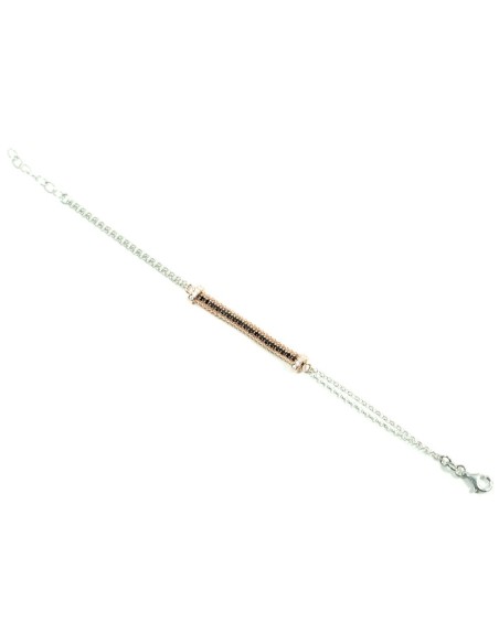 Bracciale in Argento 925 e Zirconi Neri