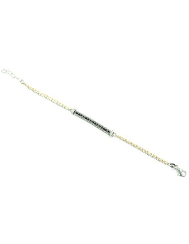 Bracciale in Argento 925 e Zirconi Neri