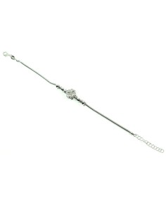 Bracciale Snake con Quadrifoglio in Argento 925 2