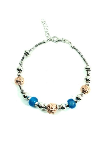 Bracciale in Argento 925 con Charms Ramati e...
