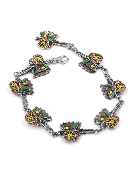 Bracciale Carretto Siciliano in Argento Smaltato