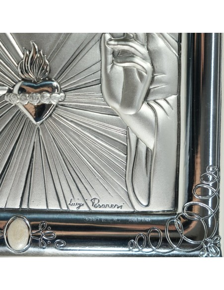 Cornice Portafoto Lucida Effetto Stropicciato cm 18x24 in Argento 