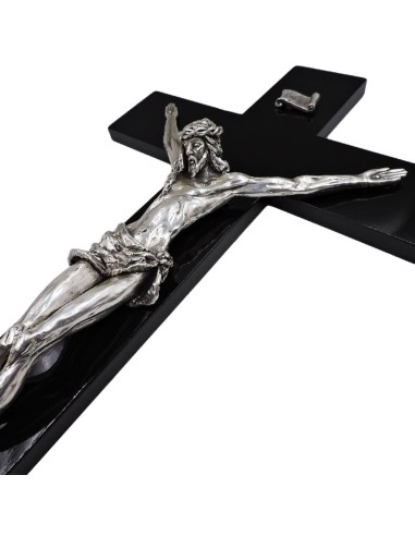 NKlaus Ciondolo Croce Crocifisso in argento 925 rodiato Comunione Ortodossa Cresima 6373 Battesimo