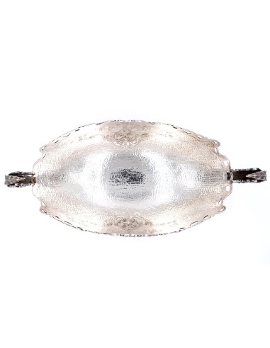 800 Sterling Silver Hammered and Chiseled Jatte...