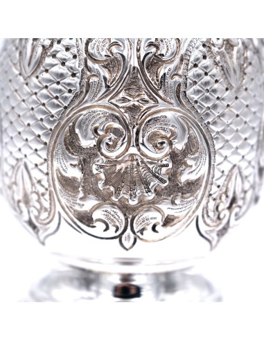 Amphore aus 800er Silber mit Ziselierter...