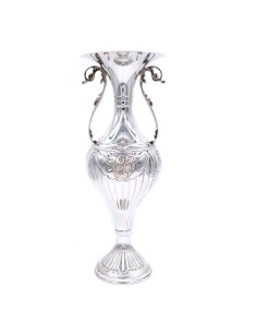 Vaso in Argento 800 Cesellato Decoro Impero con Manici