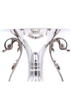 800 Sterling Silver Chiseled Empire Style Vase with Handles  2