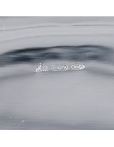 800 Sterling Silver oval glossy dish with...