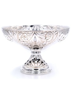 800 Sterling Silver Chiseled and Perforated Bowl