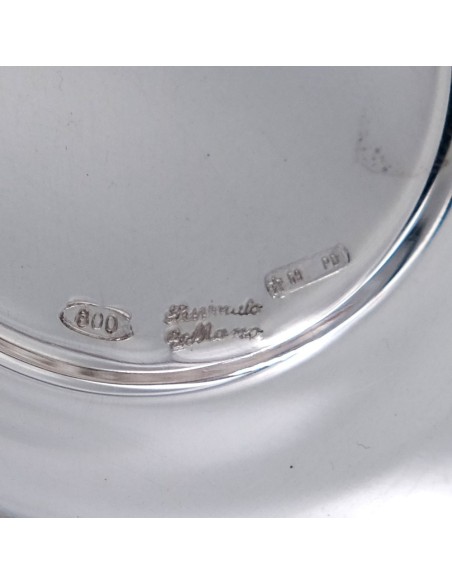 Fine 800 Silver Centerpiece with Leaf Decoration