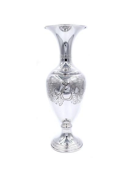Vaso in Argento 800 Cesellato Frutta