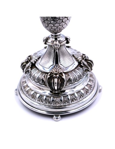Candelabro Tre Fiamme in Argento 800 Barocco
