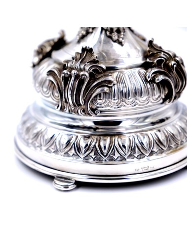 Candelabro Cinque Fiamme Barocco in Argento 800 