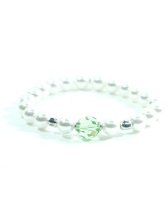 White Pearls Bracelet with Dice 925 Sterling Silver  and... 2