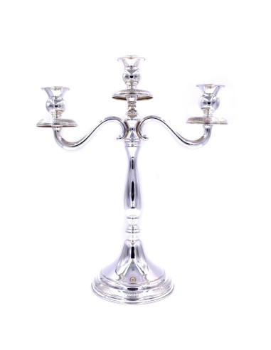 800 Silver Three Armed Candelabra Empire Style 