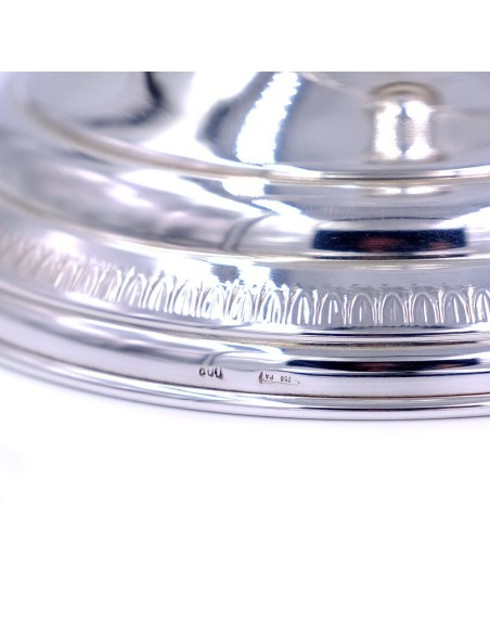 Dreiflammiger Kandelaber Poliertem 800er Silber Empire-Stil