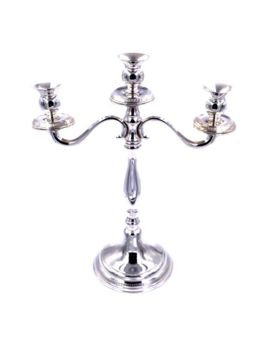 800 Silver Three Armed Candelabra Empire Style 
