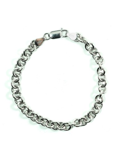 Bracciale Catena Donna in Argento 925 Rodiato Con Ciondolo Doppia Stella