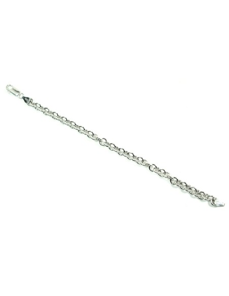 Bracciale Catena Donna in Argento 925 Rodiato Con Ciondolo Doppia Stella
