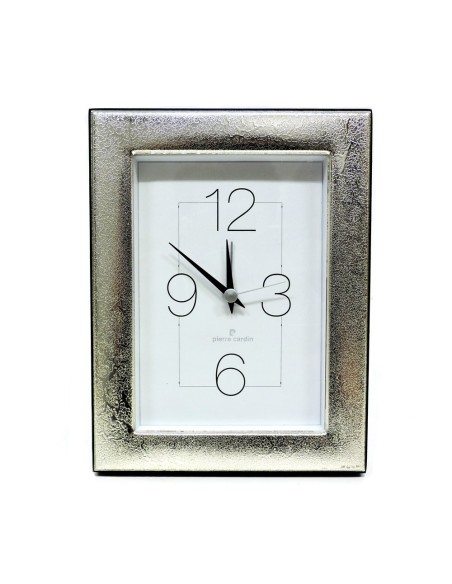 Silver Alarm Clock Glossy Retrò Line cm 9x13 by Pierre Cardin 