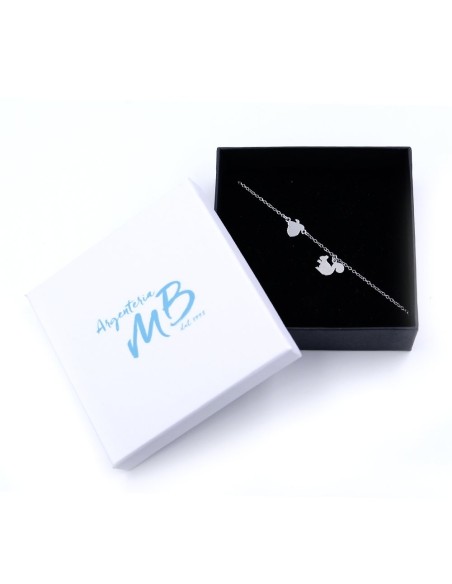 Bracciale Scoiattolo con Ghianda in Argento 925 