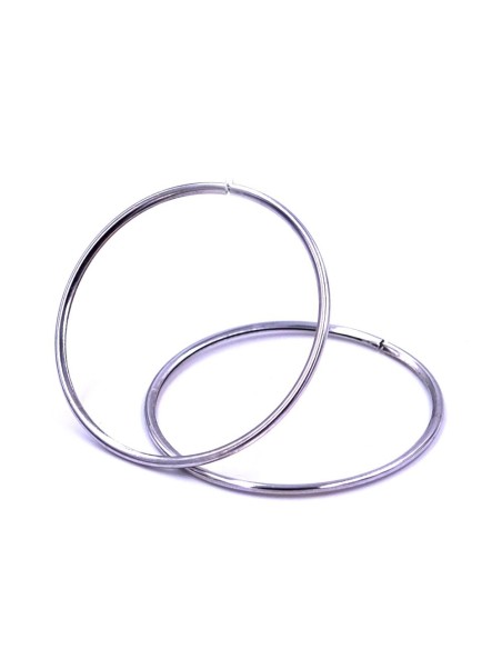 925 Sterling Silver Classic Hoop Earrings 