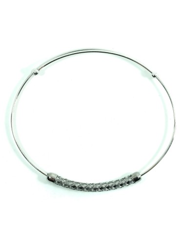 Bracciale Catena Donna in Argento 925 Rodiato Con Ciondolo Doppia Stella