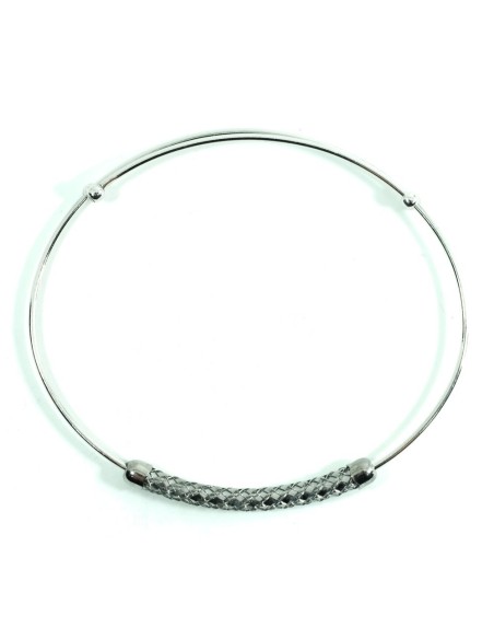 Bracciale Catena Donna in Argento 925 Rodiato Con Ciondolo Doppia Stella
