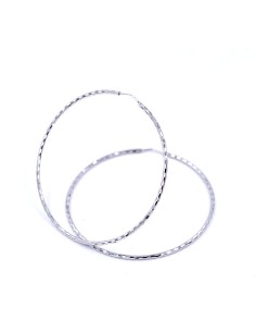 Orecchini Cerchi Diamantati Grandi in Argento 925 