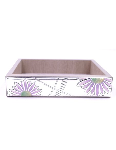 Cornice Portafoto Lucida Effetto Stropicciato cm 18x24 in Argento 