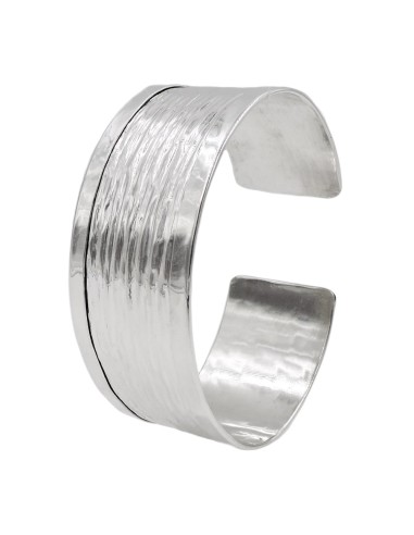 Bracciale Fascia in Argento 925 Bordo Lucido